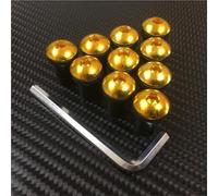 Mounting Screws 10PCS M5x16mm Motorcycle Windscreen Windshield Bolts Screws Nut Fastener For Suzuki For Yamaha(Gold)