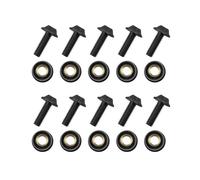 Mounting Screws 10PCS M5x16mm Motorcycle Windscreen Windshield Bolts Screws Nut Fastener For Suzuki For Yamaha(Black)