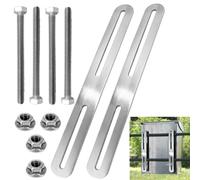 Mounting Set for Fence Mailbox, 2 Pieces Mailbox Mounting Bracket with M5 Bolts and M5 Nuts, 215x 24 mm, Letterbox Attachment for Postbox Attachment to Gates or Fences (Silver, 215 mm)