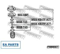 Mounting, shock absorbers for MITSUBISHI CHALLENGER HUNTER FEBEST MSS-KB4TF-KIT