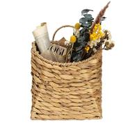 Mounting UP Woven Hanging Basket Water Hyacinth Hanging Basket for Wall Wicker Handmade Storage Flower Baskets for Garden Farmhouse Home Deco, UK