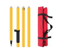 Mountlaser Aluminum GPS Pole, 2M Surveying Prism Pole, 4 Sections GPS Rover Rod, Prism Pole for Land Surveying, Yellow