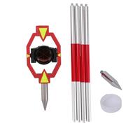 Mountlaser Copper-Coated Surveying Prism with 4 Poles, Mini Prism for Total Station Surveying Prism Constant -30mm Offset