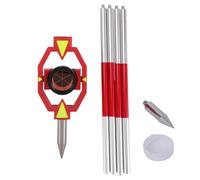 Mountlaser Copper-Coated Surveying Prism with 4 Poles, Mini Prism for Total Station Surveying Prism Constant 0mm Offset