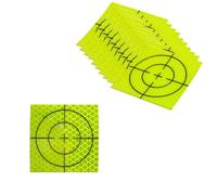 Mountlaser Reflector Target Sticker, 20PCS 30x30mm Fluorescent Yellow Survey Reflective Tape for Total Station, Self-Adhesive Prism Target Sheet for Tunnel, Bridge & Engineering Measurement