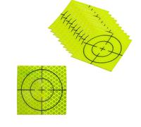 Mountlaser Reflector Target Sticker, 20PCS 40x40mm Fluorescent Yellow Survey Reflective Tape for Total Station, Self-Adhesive Prism Target Sheet for Tunnel, Bridge & Engineering Measurement