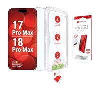 MountMaster Crystal Clear Glass Screen Protector for iPhone 18 Pro Max/for | DISPLEX Real glass, screen protector, shatterproof, scratch-resistant, anti-shock, case-friendly, 3-second installation