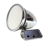 Mountney CMFM-L Chrome Bullet Left Hand Mirror with Mini Door Mounting Flat Glass