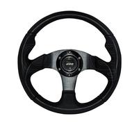 Mountney M32M311B M Range Steering Wheel ,With Black Anodised Center, 3 Spoke in Black Leather ,320mm in Size