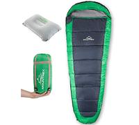 MOUNTREX Sleeping Bag for Camping, Hiking and Backpacking; Ultralight (850 g) and Windproof Mummy Sleeping Bag with Hood, 205x75 cm