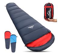MOUNTREX® sleeping bag - Ultra Light (720g) with Small Pack Size - Outdoor Summer Sleeping Bag - Mummy Shape (205x75cm) - Compact, Warm, Lightweight - for Camping, Travel, Backpacking or Festivals