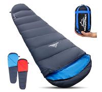 MOUNTREX® sleeping bag - Ultra Light (720g) with Small Pack Size - Outdoor Summer Sleeping Bag - Mummy Shape (205x75cm) - Compact, Warm, Lightweight - for Camping, Travel, Backpacking or Festivals