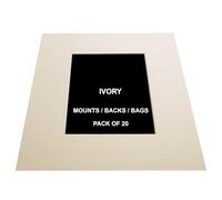 Mounts/Backs and Bags - Pack of 20-50x40cm Mount for A3 Image (Ivory) - Photo/Picture Mount Sets & Clear Resealable Bags