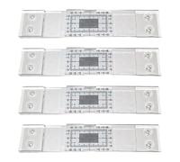 MOUNTTU 4Pcs Crack Monitor 4" Accurate Screw Mount Transparent Crack Monitoring Gauge with Scale Replacement Portable Acrylic Width Ruler for Detecting Wall Deformation Gauge Construction Tools