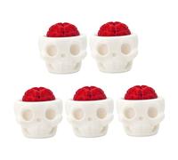 MOUNTTU 5Pcs Skull Keyboard Fidget Toy, 3D Printed Skull Keyboard Clicker Fidget, Halloween Stress Relief Toy for Keep Focus & Anxiety Relief, Home Decor Toys
