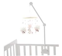 MOUNTTU Baby Crib Mobile Holder 27.17inch Wooden Cloud Design Detachable Adjustable Holder Cute Cot Bed Bell Wind Chimes Hanger Bracket