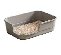 MOUNTTU Cat Litter Box 19x14x5 Non Stick Cat Litter Tray with Scoop Large Portable Splash Proof Low Entrance Kitten Toilet for Home Large Trays Supplies