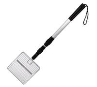 MOUNTTU Chicken Poop Scooper, 3 in 1 Adjustable Metal Litter Scoop Detachable Stainless Steel Chicken Coop Cleaning Tools to Separate Poo and Debris from Sand