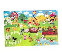 MOUNTTU Felt Board Story Sets, 41x30 Inch Farm Animals Felt Board for Toddlers, Early Learning Wall Activities for Toddlers, Interactive Hanging for Wall Animals for