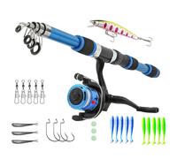 MOUNTTU Kids Fishing Rod Kids Fishing Set Includes Reel & Bait & Telescopic Pole Perfect for Toddler Youth Starter Rod Accessories Pole