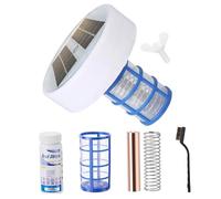 MOUNTTU Pool Ionizer Practical Water Purifier Outdoor Solar Pool Ionizer with Light, Brush and Test Paper Reduce Chlorine up to 35, 000Gal Prevent Cloudy Water Purifier for Solar