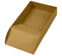 MOUNTTU Tortoise Habitat with Non-slip Ramp Shallow Reptile Pool Rectangular 12x6x2in Turtle Tub Smooth & Sturdy Plastic Tortoise Water Dish for Gecko Snake