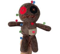 MOUNTTU Voodoo Dolls Polyester Cotton Scary Doll with Uneasy Printings Creepy Revenge Negtive Horror Prank Toys for Coworker, Office, Breakup, Divorce Creepy Doll
