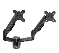 MOUNTUP Dual Monitor Wall Mount for 2 Max 32 Inch Computer Screen, Fully Adjustable Gas Spring Double Monitor Arm, Wall Mounted Monitor Holder Support 2.2-17.6lbs Display, VESA Bracket 75x75, 100x100
