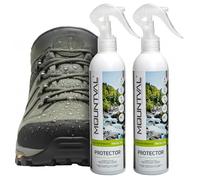 Mountval Protector Spray Waterproof for Suede, Nubuck, Leather & Fabric Protector Water Repellent for Shoes, Boots and Trainers, GORE-TEX Compatible, 2x 300 ml (2x 10.15 fl. Oz)