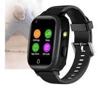 MOUNW Elderly Smart Watch, Alarm Fall Alert Devices with SOS Emergency Button & Temperature Test Function, IP67 Waterproof 4G Video Call Smartwatch, for Dementia, Alzheimer