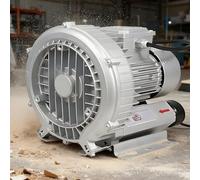 moupeaktain 0.16HP - 2.04HP Regenerative Blower, 120W-1500W Single Phase, High-Pressure Vortex Ring Blower, Industrial Vacuum Pump for Air Blowing or Suction, for Fish Pond 1500W