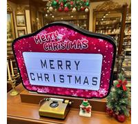 moupeaktain Christmas Bottle Service Sign, Vip Bottle Presenter for Night Club, 8 Color Display Lights with 4 Sets Letters & 1 Numbers Kit, Handheld LED Light Box Sign for Wedding, Party, Bar
