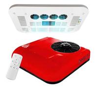 moupeaktain Electric Parking Rooftop Rv Air Conditioner Dc Air Conditioner, 12V/24V Truck/Car Electric Roof Ac Unit, Low Noise, For Rv Motorhome Camper Van Boat Trailers,Red-12V