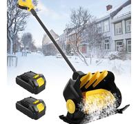 moupeaktain Electric Snow Shovel, 41cm Width, Battery Snow Blower with Adjustable Front Handle, Cordless Snow Blower with 2×4ah Battery, Quick Charger