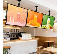 moupeaktain LED Advertising Screen, Restaurant Digital Menu Board & LED Backlit Display Screen, Rotatable Electronic Menu Board, Light Box Billboard for Restaurant, Cafe, Shops 3pcs-50×80cm