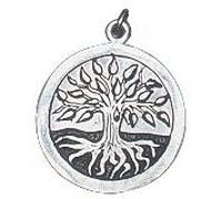 Mourie - 17 August to 8 September - Tree to invoke Healing - Celtic Birth Charm in Antiqued Sterling Silver