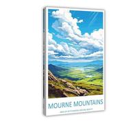 Mourne Mountains Travel Art Canvas Poster Wall Art Decor Print Picture Paintings for Living Room Bedroom Decoration 20x30inch(50x75cm)