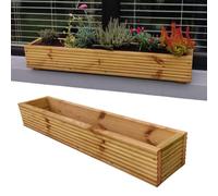 Mourne Wood Large Wooden Window Box Planter - 98cm Wide, Elegant Window Sill Planter for Flowers & Herbs, Versatile Indoor & Outdoor Gardening, Made in the UK