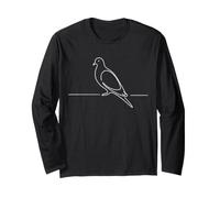 Mourning Dove Line Art Birdwatcher Long Sleeve T-Shirt