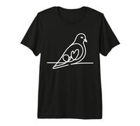 Mourning Dove Line Art Birdwatcher Premium T-Shirt