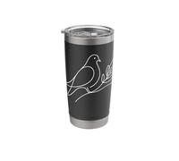 Mourning Dove Line Art Birdwatcher Stainless Steel Insulated Tumbler