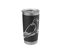Mourning Dove Line Art Birdwatcher Stainless Steel Insulated Tumbler