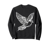 Mourning Dove Line Art Birdwatcher Sweatshirt