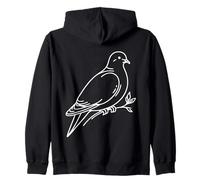 Mourning Dove Line Art Birdwatcher Zip Hoodie