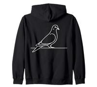 Mourning Dove Line Art Birdwatcher Zip Hoodie