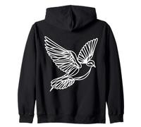 Mourning Dove Line Art Birdwatcher Zip Hoodie