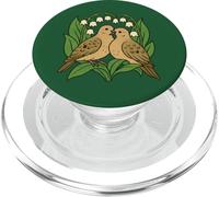 Mourning Doves and Lily of the Valley Spring Romance Art PopSockets PopGrip for MagSafe
