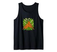 Mourning Doves and Lily of The Valley Spring Romance Art Tank Top