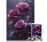Mourning Red Roses Adult Jigsaw1000 Pieces Educational Play with Challenge Special Heartfelt Present Option Size 38x26cm
