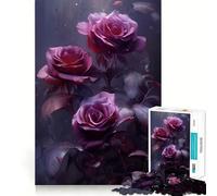 Mourning Red Roses Jigsaw Puzzle for Adults 1000 Pieces Intellect Toy Peaceful Fun Precise Cut Santa Wish List (38x52cm)